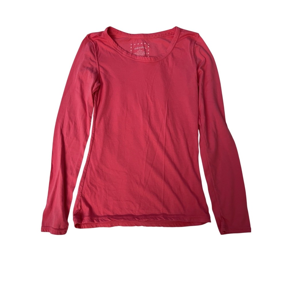 Xhilaration Pink Long Sleeve Sleepwear Pajama Top Crew Neck Medium Cotton Blend